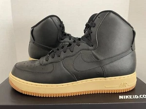 NIKE AIR FORCE 1 HIGH BY YOU ID BLACK TAN GUM SZ 11.5 (51 - Picture 1 of 7