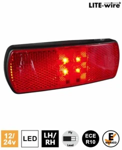 LITE-Wire M50 12/24V LED Heckmarkierungsleuchte Reflektor Fliegenkabel LKW Anhänger - Bild 1 von 3