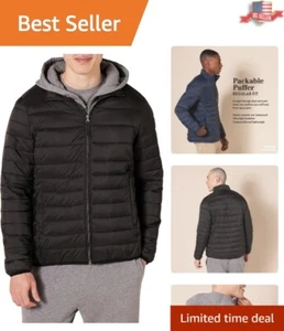 Men's Packable Lightweight Water-Resistant Puffer Jacket - Big & Tall Available - Picture 1 of 10