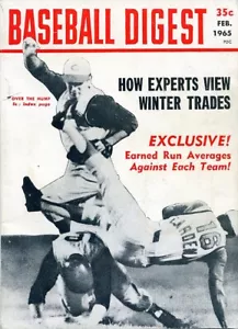 BASEBALL DIGEST - Feb. 1965 - 1965 Trades, Greatest Pitcher, Best-Ever CF etc. - Picture 1 of 2