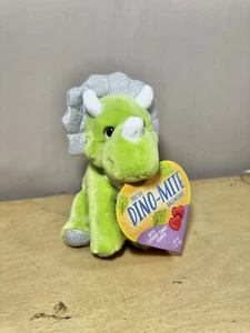 Frankford Triceratops Green Dinosaur Dino Plush Stuffed Animal Valentine - Picture 1 of 4