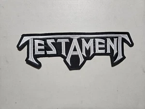 TESTAMENT,SEW ON WHITE EMBROIDERED LARGE BACK PATCH - Picture 1 of 1