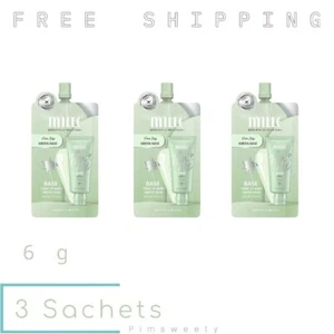 3 Sachets X 6 g MILLE TONE UP BABY GREEN BASE SPF 30 PA++ Facial Smoothness Skin - Picture 1 of 8
