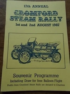 CROMFORD MATLOCK DERBY 1987 Vintage Steam & Traction Engine Rally Fair Programme - Picture 1 of 1