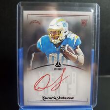 2023 Panini Luminance  RC QUENTIN JOHNSTON Year One Auto RED INK SP Chargers