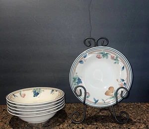 Retired! Set Of 6! Noritake Keltcraft Nature’s Bounty  7” Bowls 9199 - Picture 1 of 6