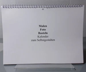 Fotokalender Bastelkalender Quer Weis zum Selbstgestalten für jedes jahr - Bild 1 von 5