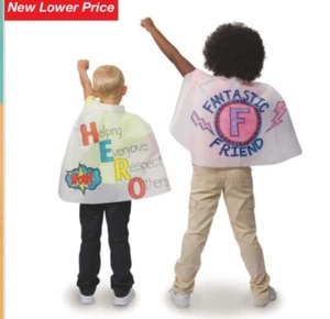 New Pack of 12 Color-Me Super Hero Capes, 18" Craft for Halloween, Daycare - Picture 1 of 4