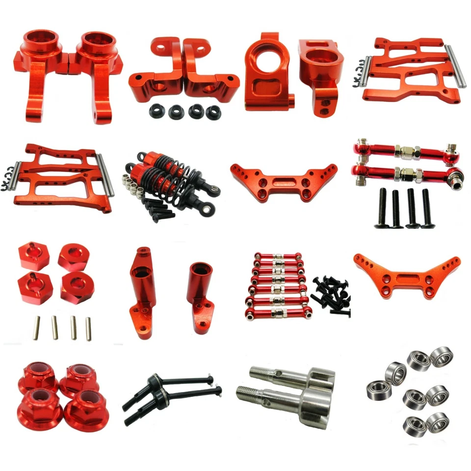 Aluminum Metal CNC Upgrade Parts DIY Fit for 1/10 HPI RS4 Sport 3 Rc Car Red NEW - Image 1 of 4