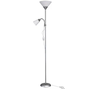 Lampada Piantana Led Da Terra 2 Luci E27 Braccio Flessibile Lettura Divano D23-A - Foto 1 di 6