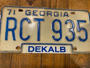 Targa d'epoca 1971 Dekalb County Georgia RCT 935 - Foto 1 di 2