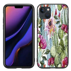 Cactus With Flowers Case Cover For iPhone 13 2021 - Picture 1 of 5