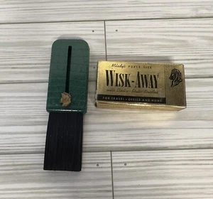 Vintage Wisk-Away Travel WHISK BRUSH Removes Lint & Crumbs From Clothes With Box - Picture 1 of 7