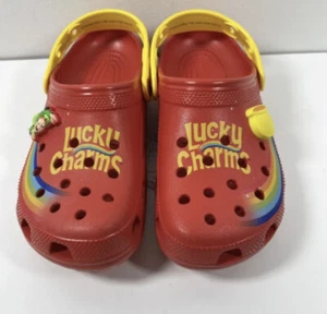 Crocs Lucky Charms Classic 207118-610 Red Yellow Mens Size 8/ Women’s Size 10 - Picture 1 of 5