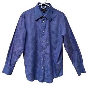 Mondo Di Marco Shirt Mens Large Long Sleeve Button Floral Print Cotton - Picture 1 of 12