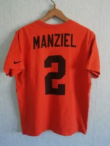 Nike #2 Johnny Manziel Cleveland Browns NFL T-Shirt Mens Orange Size L Cotton - Picture 1 of 4