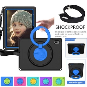 Kids Heavy Duty Rotating Stand Case Cover For iPad 5th 6th 7th 8th 9th 10th Gen - Picture 1 of 51