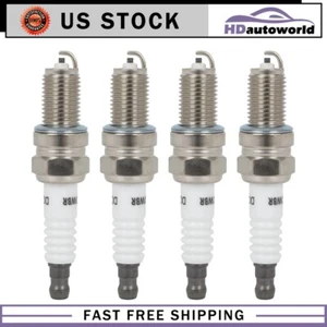 For 2013-2015 Chevrolet Spark 1.2L 2014-2017 Fiat 500 L4 4pc Nickel Spark Plugs - Picture 1 of 6