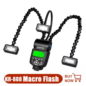 KR-888 Macro Flash 3Pcs Flash Light Head LED Speedlite for Camera DSLR Universal - Picture 1 of 6