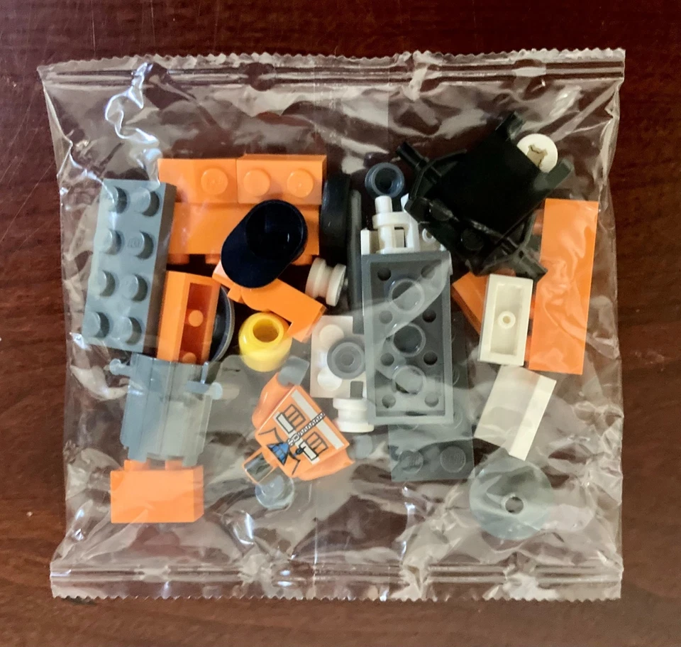 LEGO City 5611 Public Works Worker w/ Garbage Can Wheelbarrow Dumpster - Image 1 of 1