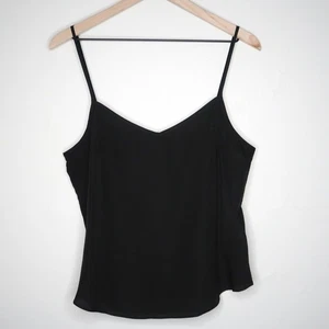 J.Crew Womens Camisole Tank Top 8 Black Lightweight Minimalist Luxury Career - Picture 1 of 7