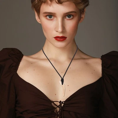  6 Pcs Haifischzähne Anhängerkette Kind Animal Ocean Schmuck Zahn - Bild 1 von 4