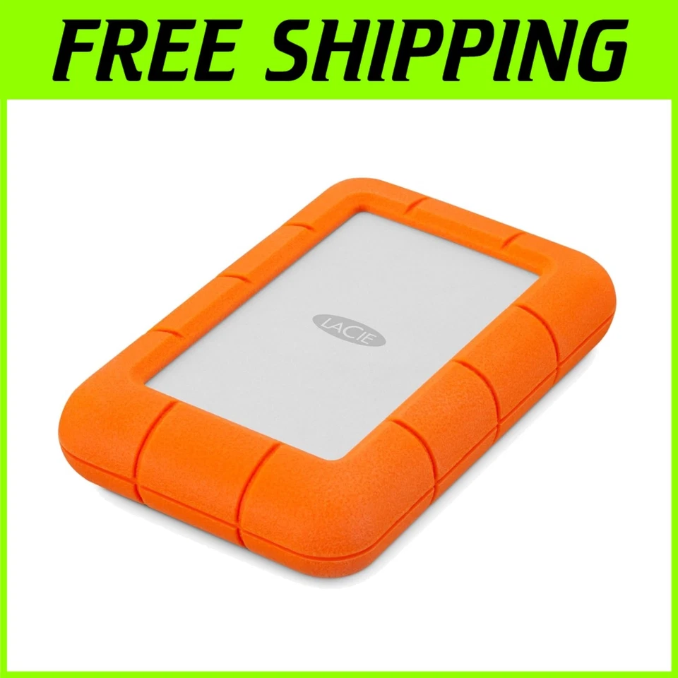 Orange/Grey 5TB External Hard Drive - All-Terrain Durability - Image 1 of 4
