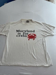 Maryland Is For Crabs Vintage 70s Single Stitch T-Shirt Size XL - Bild 1 von 7