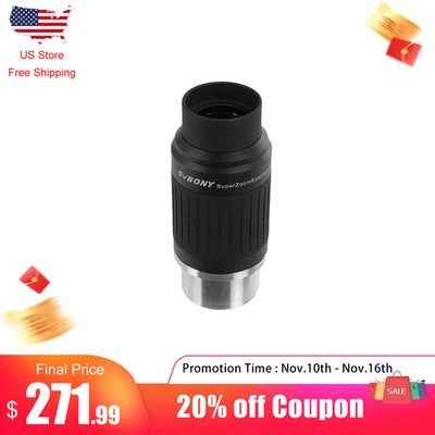 SVBONY SV230 Telescope Eyepiece 8-20mm Super Zoom Aspheric 57°- 72° Parfocal - Image 1 of 4
