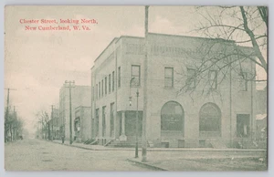Chester Street Looking North New Cumberland West Virginia Postcard 1910s - Picture 1 of 3