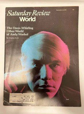 Saturday Review World - Andy Warhol Feature September 1973 GOOD-VERY GOOD Grade - Image 1 of 4
