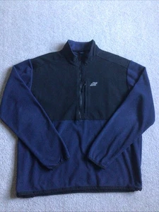 EMS Eastern Mountain Sport Jacket Mens XL Fleece 1/2 Zip Pullover Navy/Black - Picture 1 of 8