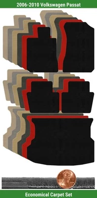 Juego de alfombrillas Velourtex personalizadas para Volkswagen Passat 2006-2010 (5 piezas) #10E9 Foto 1 de 4