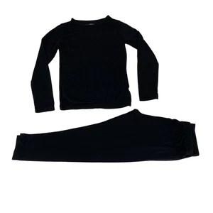 32 Degrees Heat Kids 2 Piece Black Crew Shirt & Legging Baselayer Set Size Small - Picture 1 of 9