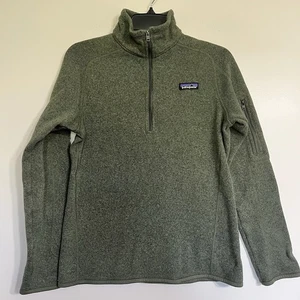 Women’s Patagonia Better Sweater Quarter Zip Size Medium Green Outdoor - Picture 1 of 8