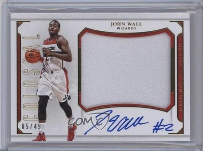 2015-16 Panini National Treasures Colossal Jersey /49 John Wall #CJ-JWL Auto - Image 1 of 2