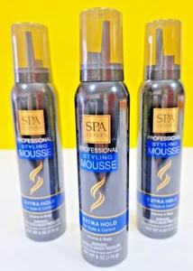 3 Lot SPA LUXURY STYLING HAIR MOUSSE EXTRA HOLD NATURAL VOLUME BODY CONTROL 6oz - Picture 1 of 2