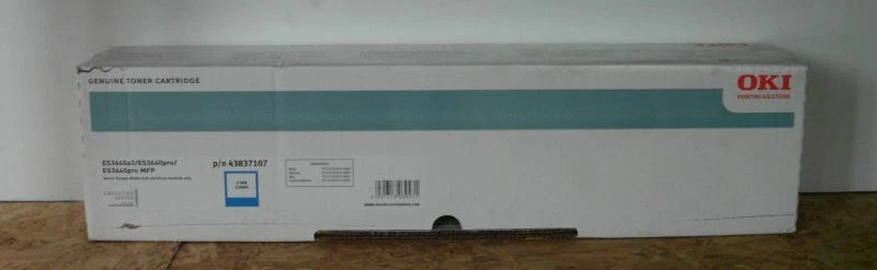 Original Oki 43837107 Toner cyan für ES3640a3 ES3640pro ES3640pro MFP  OVP A - Bild 1 von 1