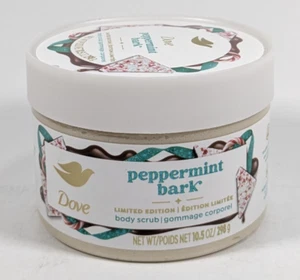 Dove Peppermint Bark Body Scrub 10.5oz Jar Limited Edition w/ Moisturizing Cream - Picture 1 of 4