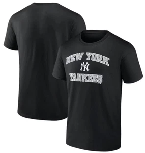 New York Yankees Fanatics Black Heart & Soul Short Sleeve T-Shirt - Picture 1 of 6