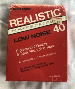 Radio Shack Realista Alta Fidelidad 8 Pistas 40 Minutos Cinta de Grabación No. 44-840A - Imagen 1 de 4