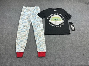 Star Wars Lot Kids Pajama Bottoms 6-7 Baby Yoda Shirt Unisex Size Range 3-4 - Picture 1 of 7