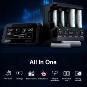 SKYRC NC2200 AC AA/AAA NiMH/NiCD Battery Charger & Analyzer - Picture 1 of 7