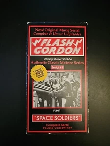 Flash Gordon's "Space Soldiers"(B&W VHS) Original Movie Ser. Uncut Buster Crabbe - Picture 1 of 2