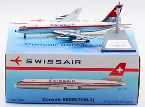 B-Models 1:200 Swissair Convair CV-880M Polished Diecast Aircraft Model HB-ICM - Picture 1 of 15