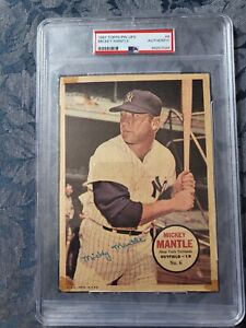1967 Topps Pin-Ups #6 Mickey Mantle PSA  Authentic Yankees