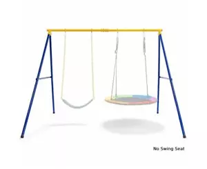 300 KG Heavy-Duty Kids Metal Swing Set Frame Outdoor Playground - Picture 1 of 8