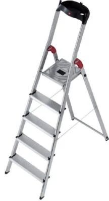 SCALA A LIBRETTO IN ALLUMINIO HAILO L60 GRADINI 6 - Immagine 1 di 3