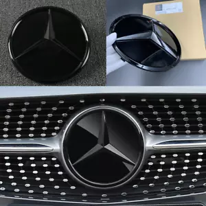 Für Mercedes-Benz 2012-2018 W205 W212 W176 W218 schwarz Stern Emblem Grille Logo - Bild 1 von 12