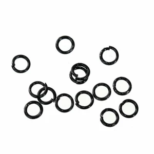 200x Black Plated Alloy Open Jump Rings Jewellery Craft 5x0.7mm (B671586) - Picture 1 of 4